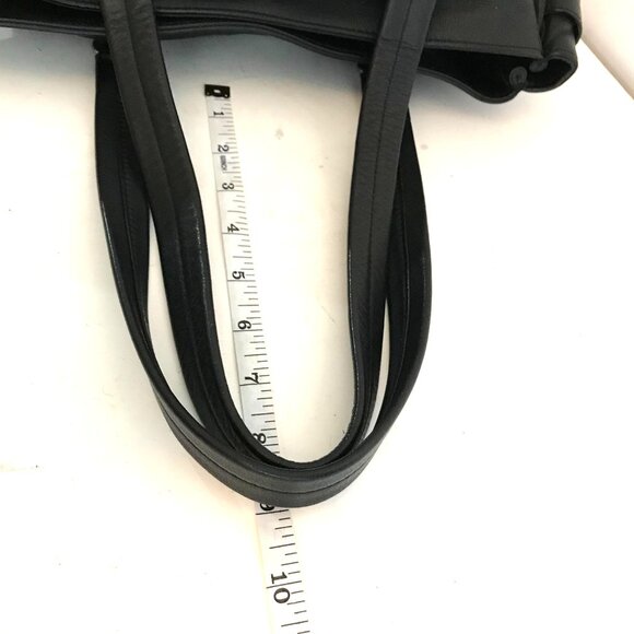 See By Chloe Shoulder Bag Black Leather Front Pocket Dual Handles - Picture 9 of 11